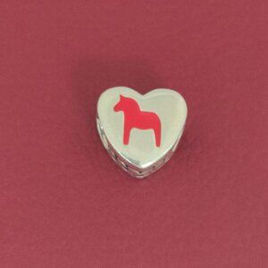 Pandora Dala Horse Schweden Schriftzug Sweden und schwedisches Dalapferd Charm